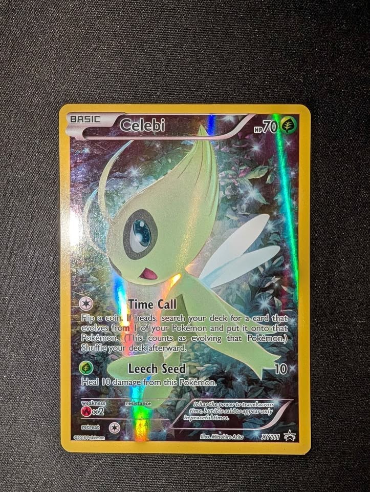 Pokemon Celebi XY111 Full Art Black Star Promo Holo Card Mythical 2016 LP