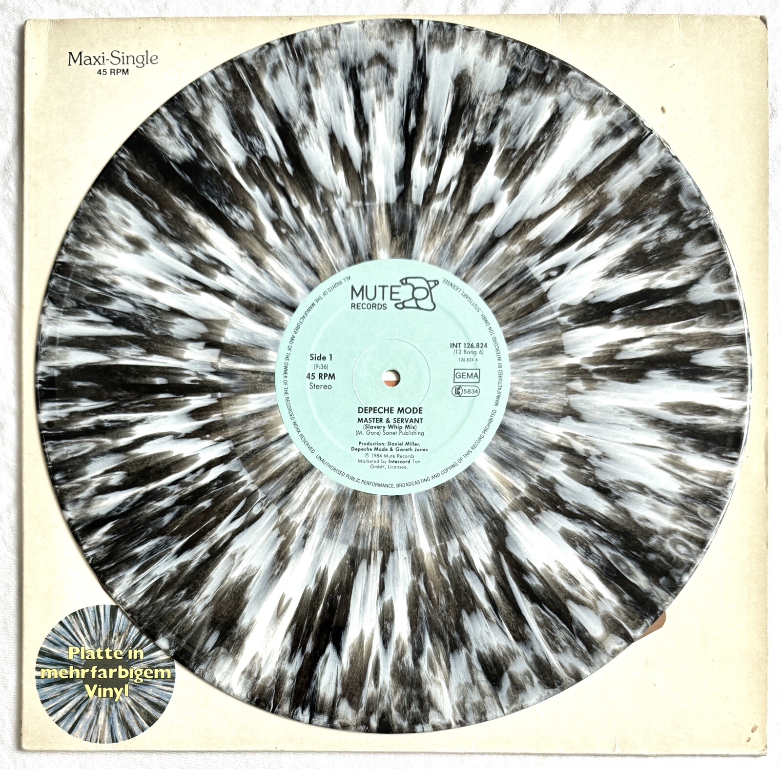 DEPECHE MODE -Master And Servant Slavery Whip Mix-Rare German Splatter vinyl 12"