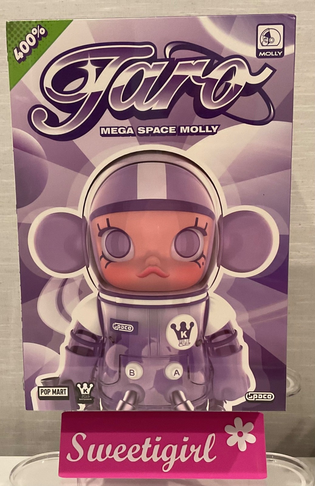 Autentico Pop Mart Mega Space Molly Taro 400% nuovo in scatola sigillato #312