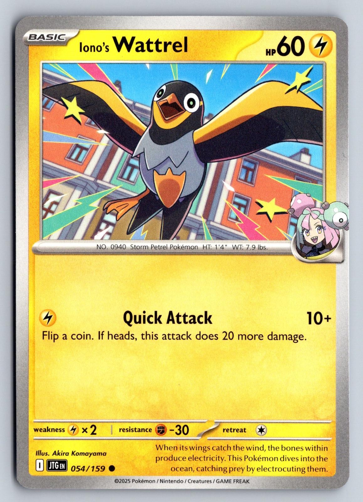 Iono's Wattrel 054/159 Viaggio Insieme Pokemon Komayama