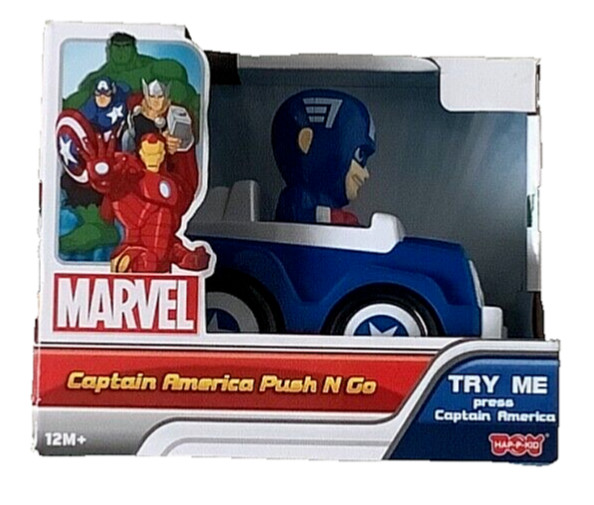 Hap P Kid Push N Go Auto Capitan America Marvel Avengers NUOVO