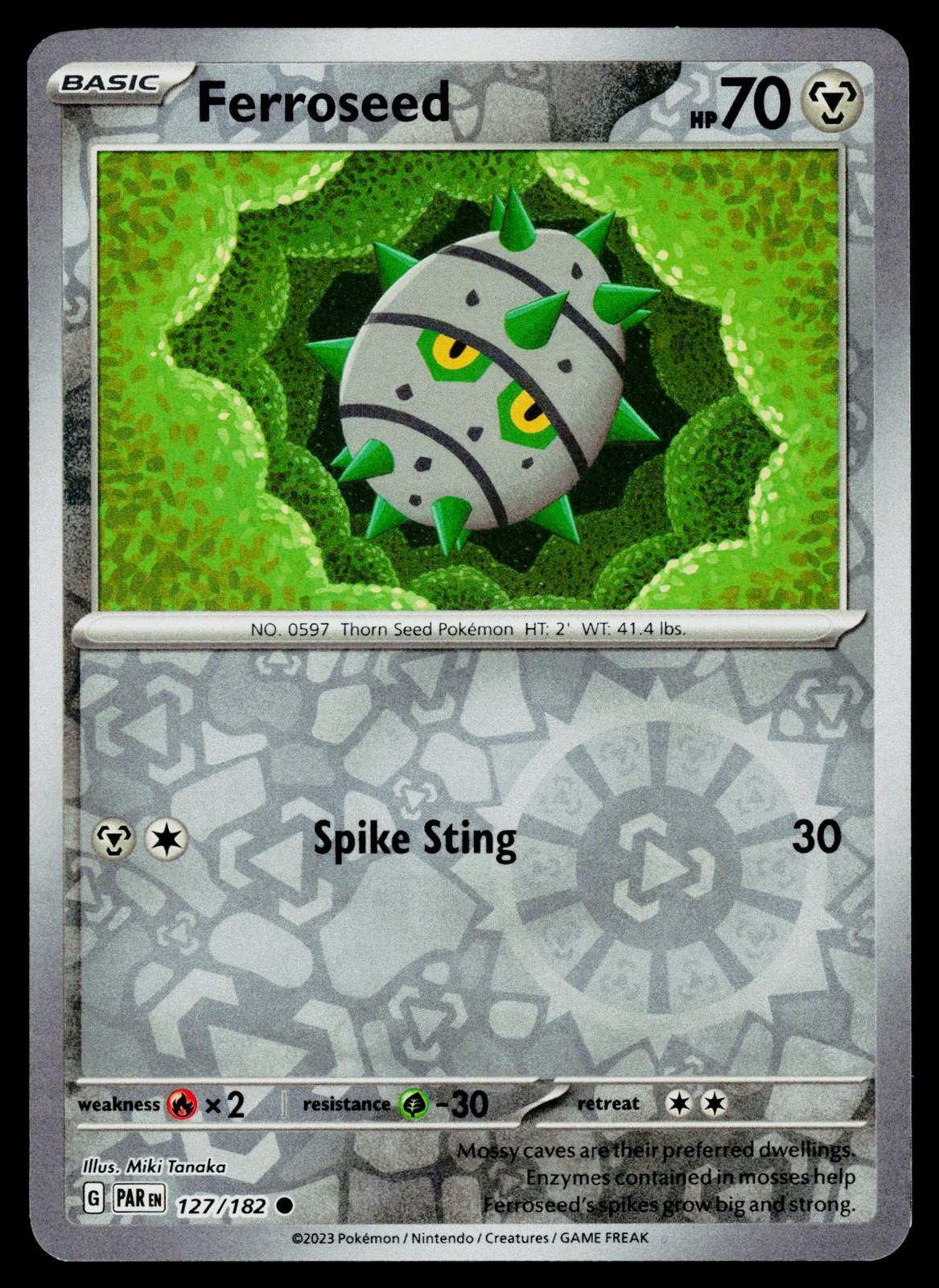 Pokemon Ferroseed #127/182 SV04: Spaccatura Paradossale