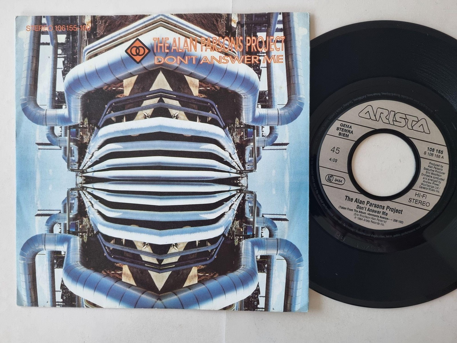 The Alan Parsons Project - Don't Answer Me 7'' Vinyl Germany