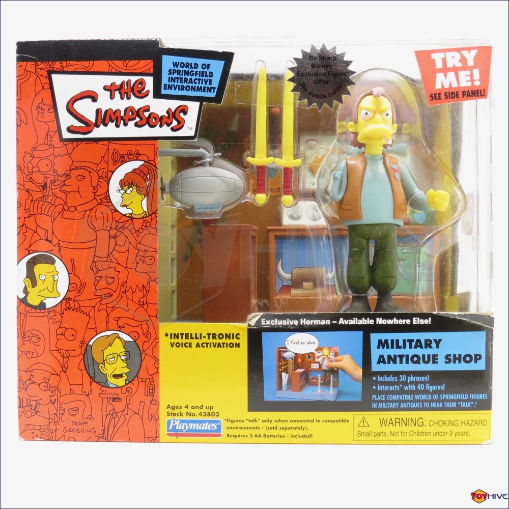 The Simpsons Military Antiques Shop with Herman interactive environment box set 