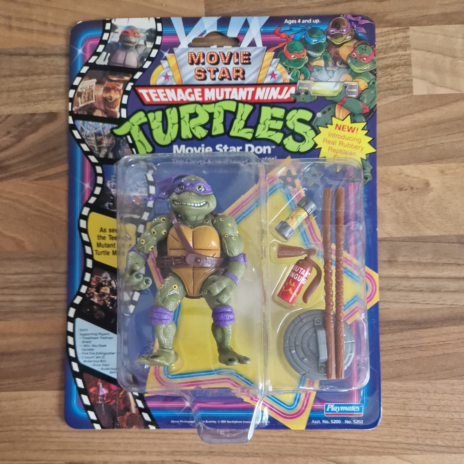 Vintage Teenage Mutant Ninja Turtles MOC Movie Star Donatello TMNT Playmates
