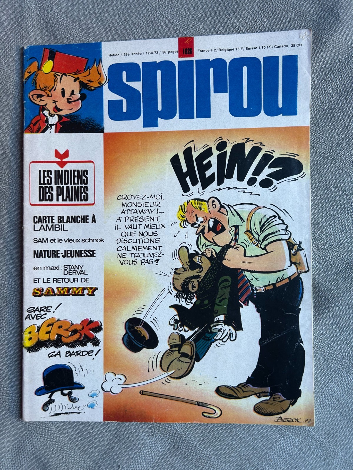 HEBDO SPIROU N°1826 In Buone Condizioni Con Supplemento