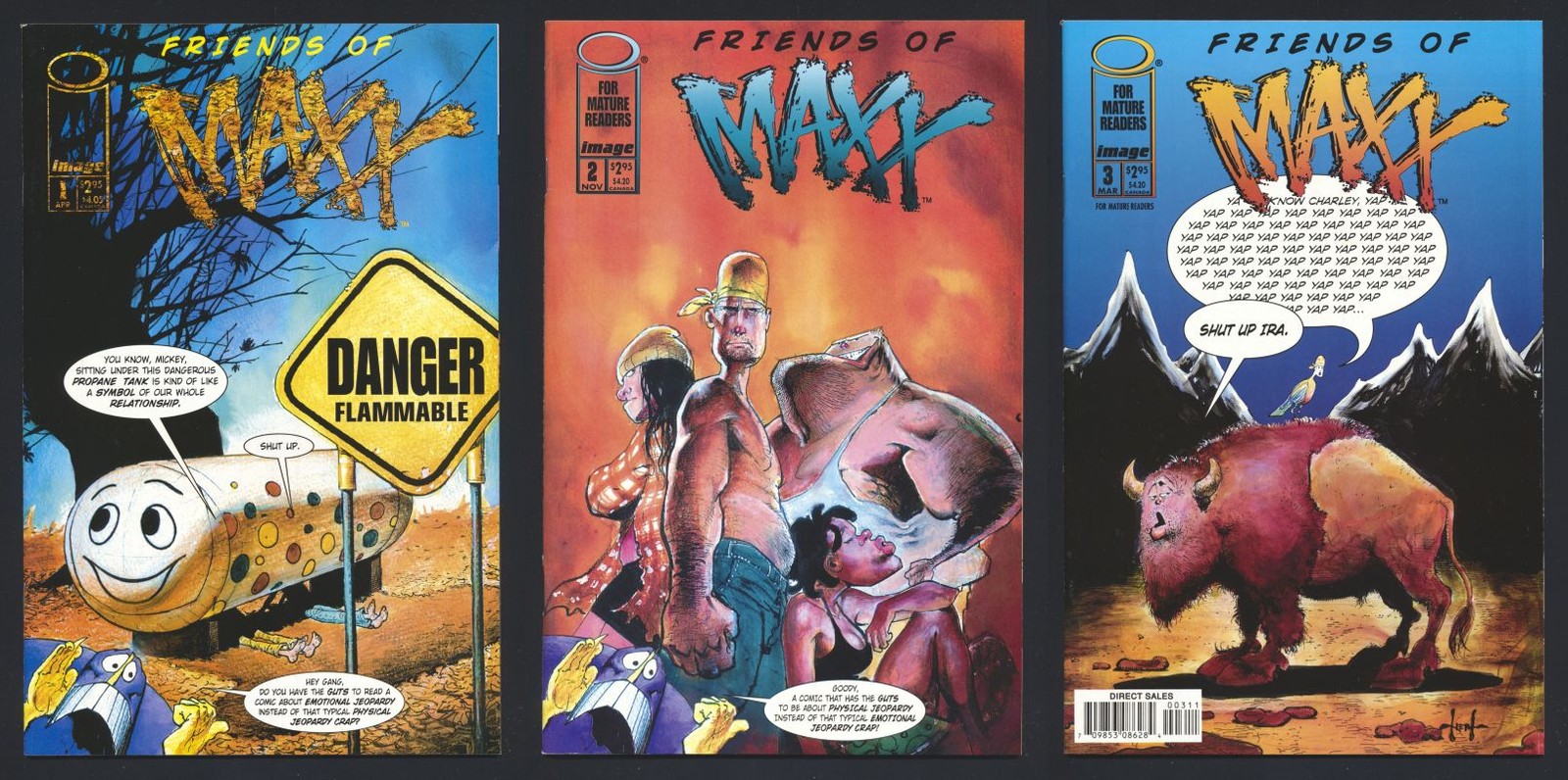 Friends of Maxx SET #1-3 NM 1996 Immagine Sam Kieth Fumetto