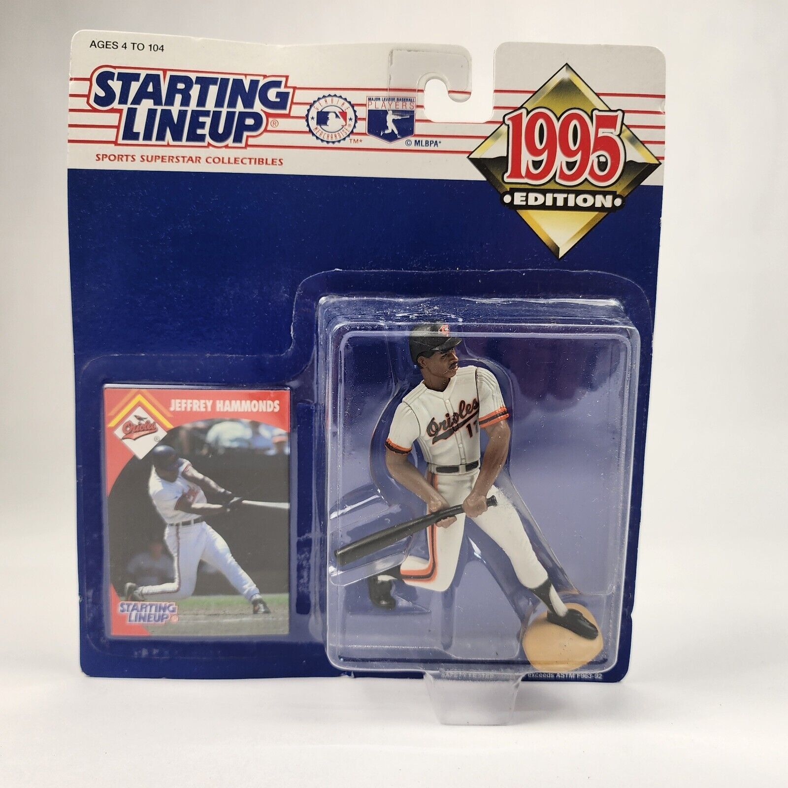 1995 Starting Lineup, Jeffery Hammond, Baseball Figure & Card Baltimora Vintage