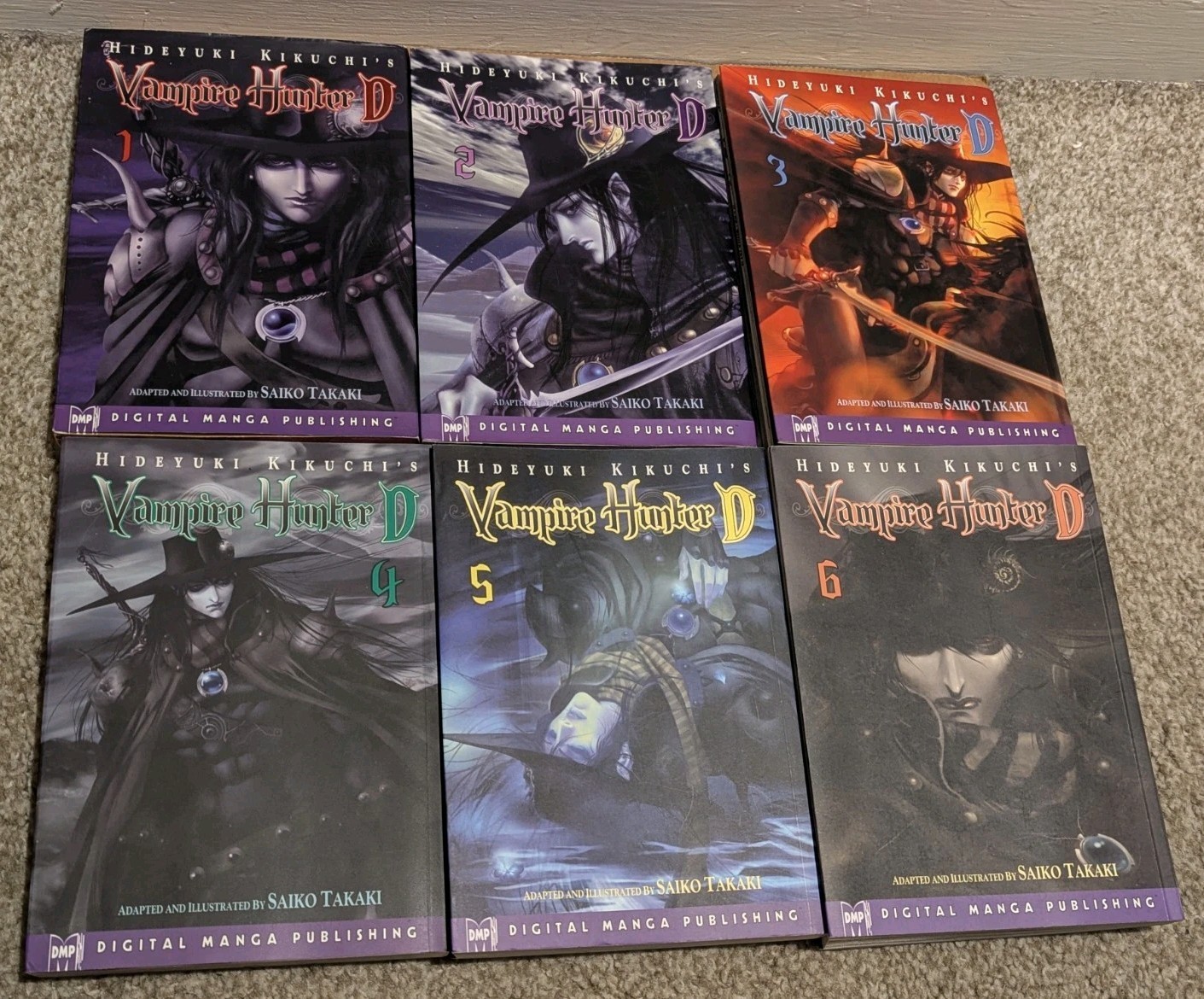 Vampire Hunter D VOLUME 1-6 Manga Inglese Hideyuki Kikuchi Saiko Takaki 1° Ed.