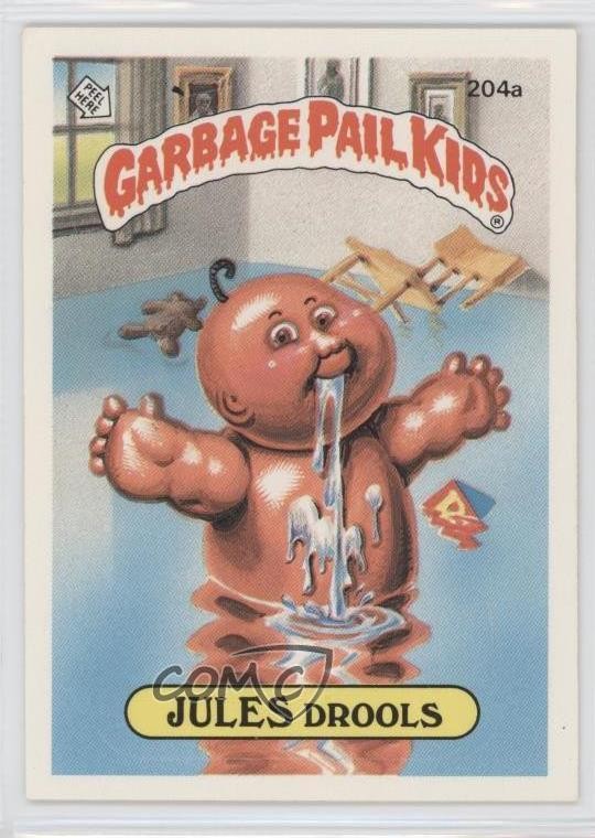 1986 Topps Garbage Pail Kids Series 5 Jules Drools (One Star Back) #204a 1s7
