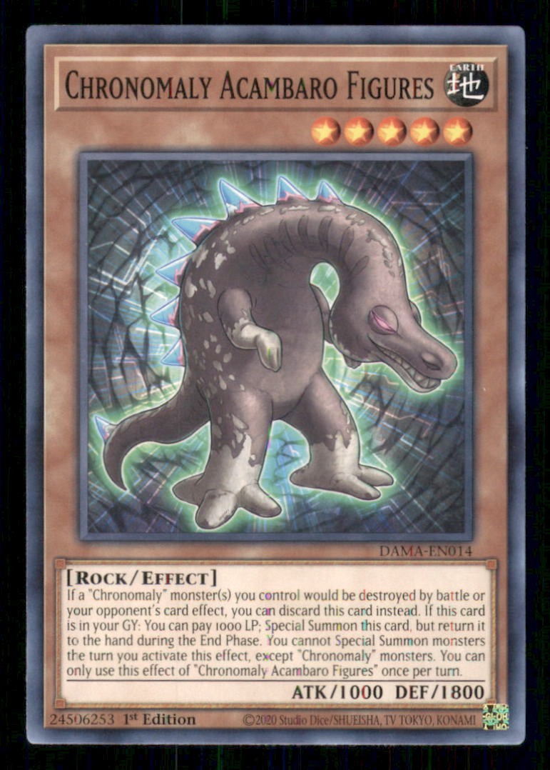 Chronomaly Acambaro Figure DAMA-EN014 Alba della Maestà Yu-Gi-Oh 1° Edizione NM