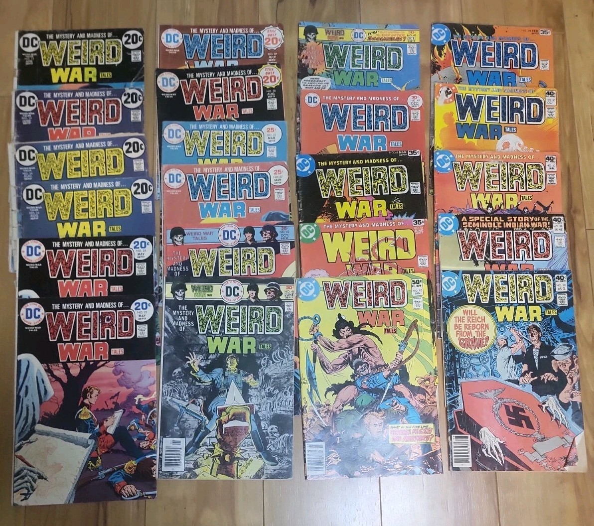 DC Weird War Tales Lot of 21 Bronze Age Comics #13-95 Horror War 1973 VG+ #64F