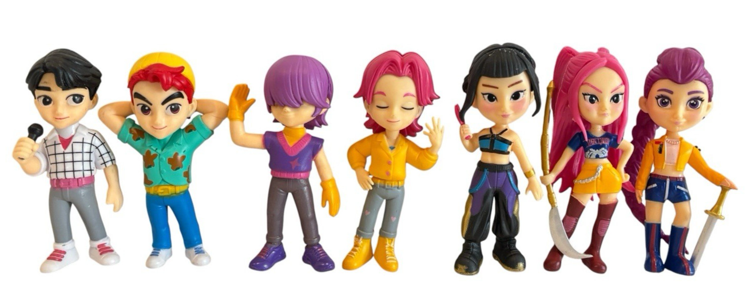 Lotto 7 Figurine KPop Cacciatori di Demoni 4" The Saja Boys