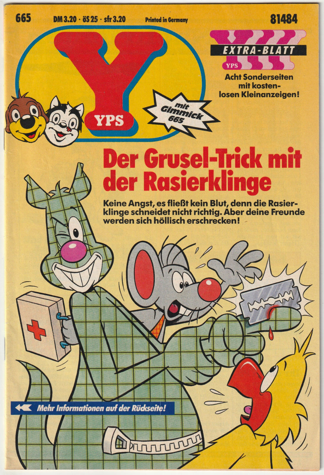 ✪ YPS #665 lametta da barba senza espediente, verde + anno 1988 COMICHEFT Z1