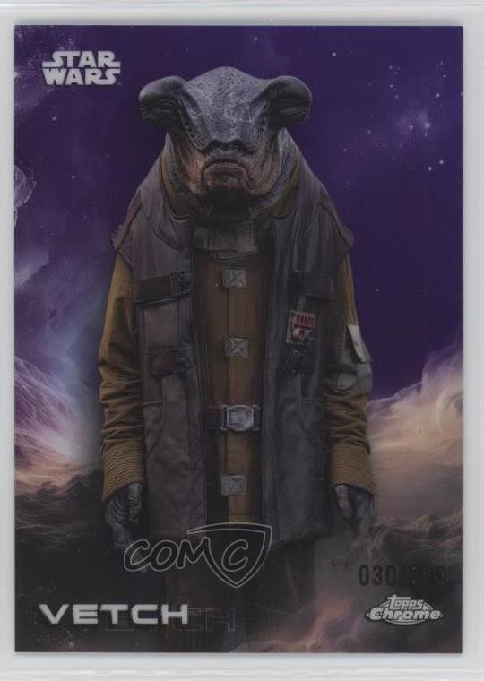 2025 Topps Chrome Star Wars Kamino Purple Refractor 30/199 Vetch #189 1l54
