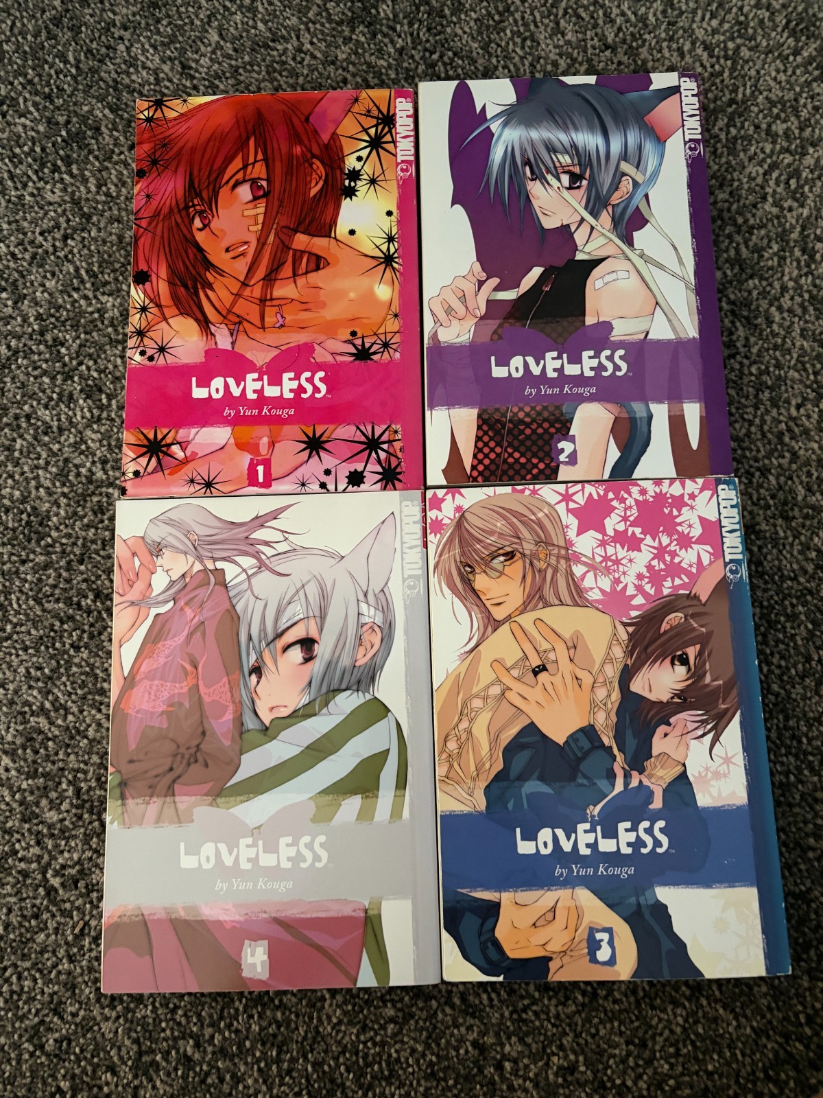 loveless manga set volumes 1-4 english great condition
