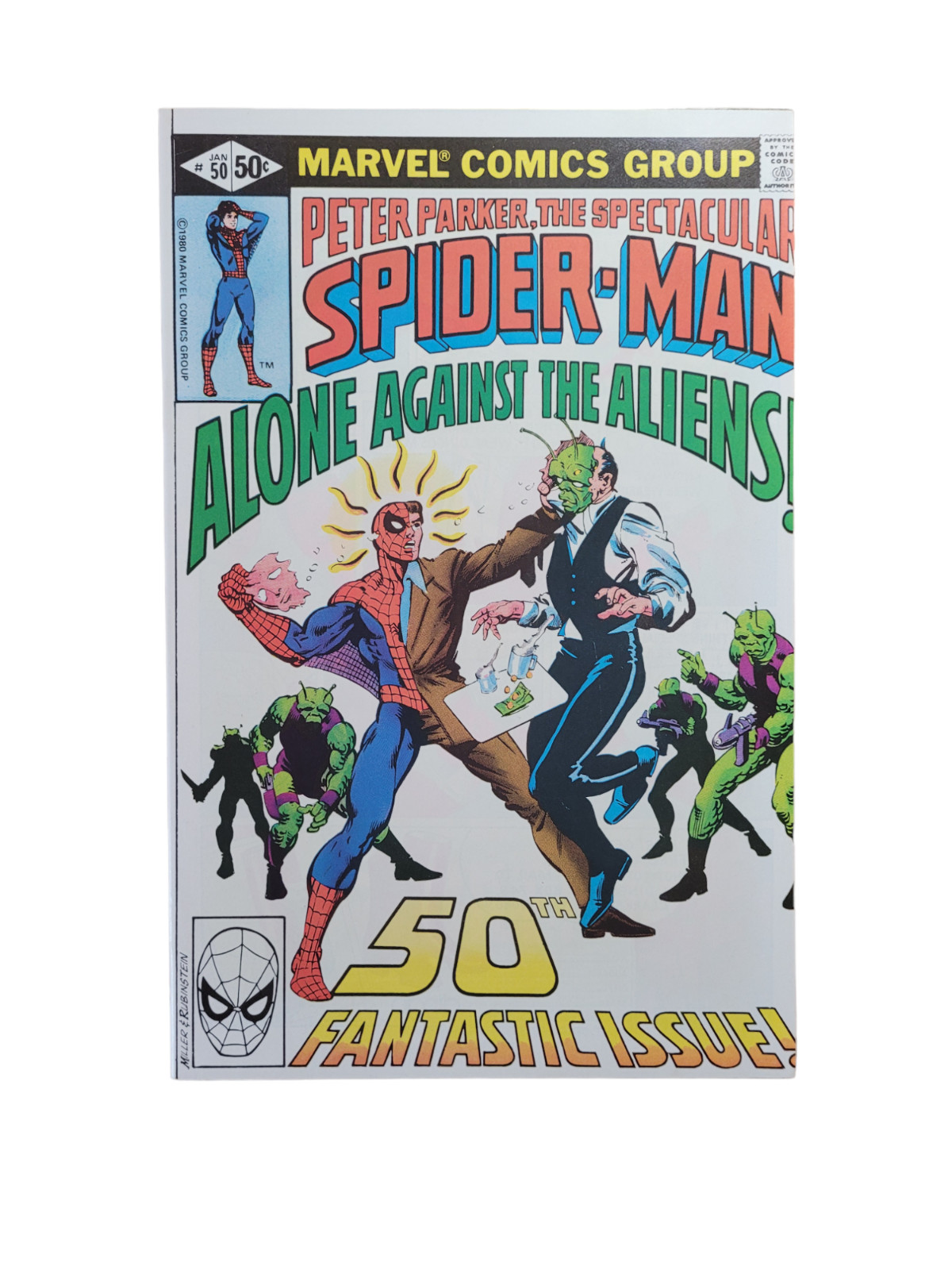 Spettacolare Spider-Man Peter Parker #50 1981 FIRMATO DA JOHN ROMITA JR!!