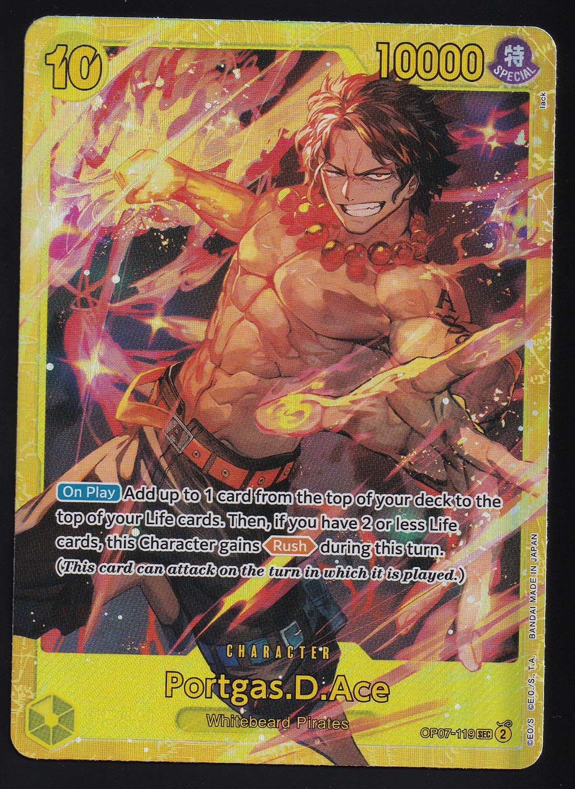One Piece TCG OP07-119 Secret Rare Portgas D. Ace Inglese