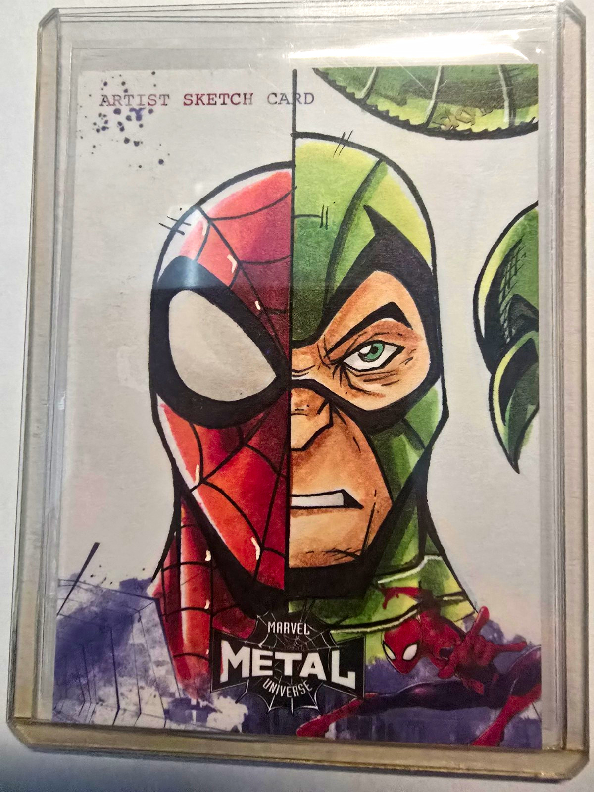Marvel Metal Universe Spider-Man 2021 1/1 Sketch Auto Ivan Rodriguez MUS84