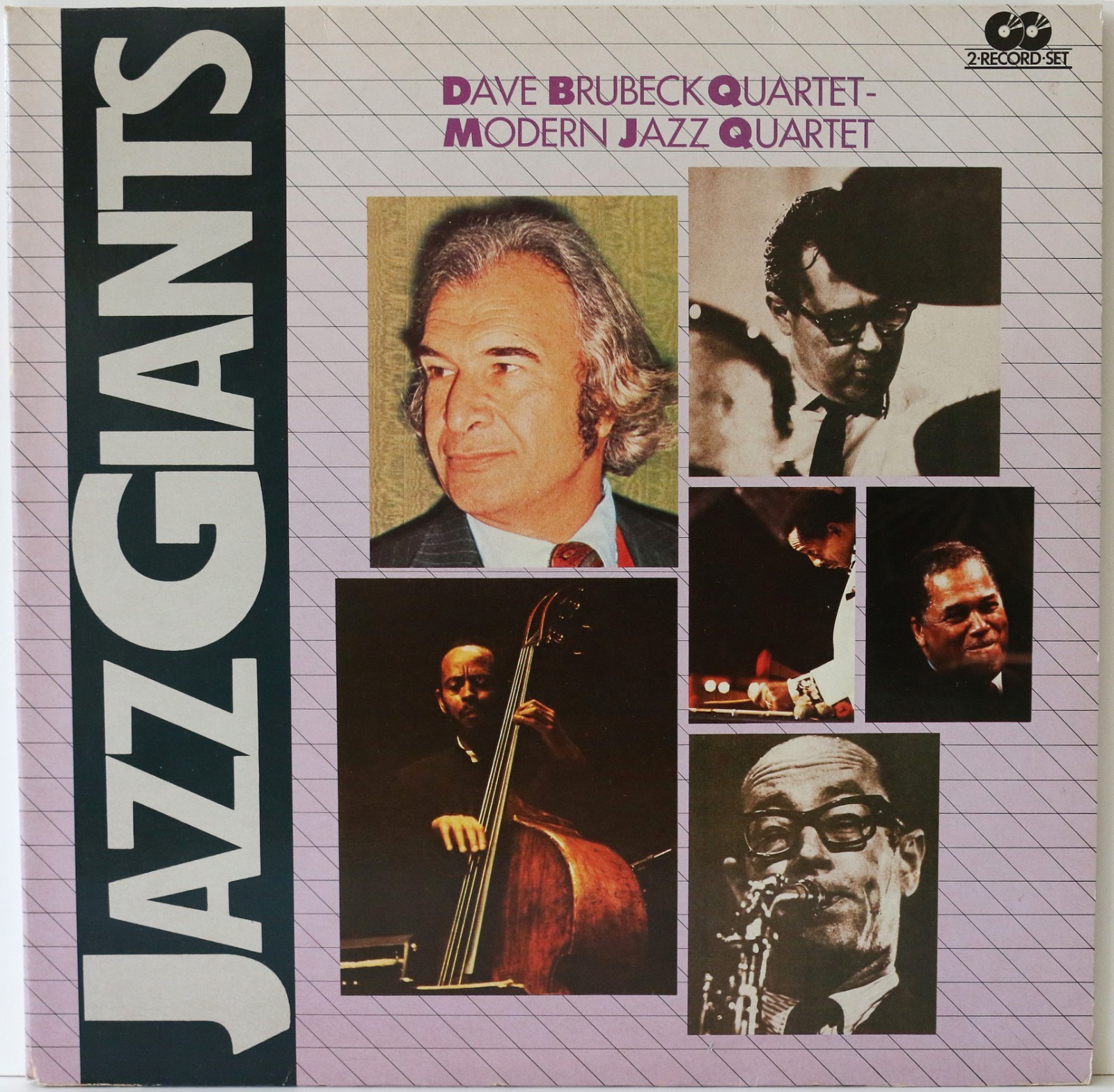 DAVE BRUBECK QUARTET - MODERN JAZZ QUARTET "JAZZ GIANTS" 2 X LP RECORD