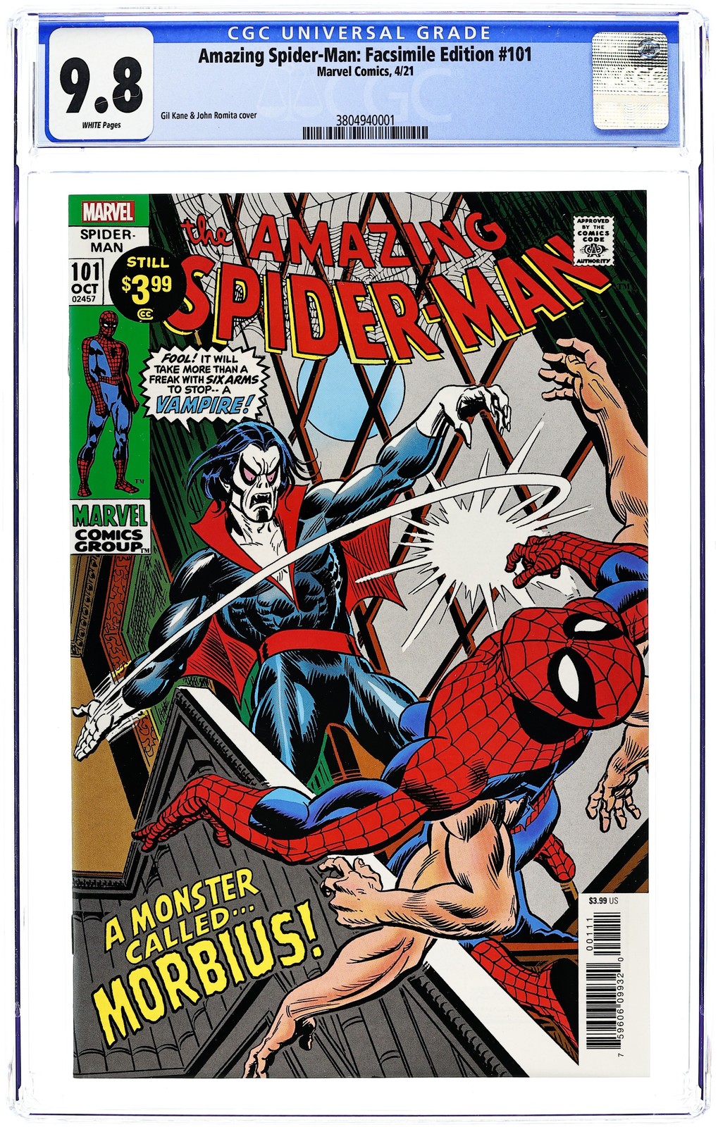 Amazing Spider-Man Edizione Facsimile #101 CGC 9.8 2021 3804940001