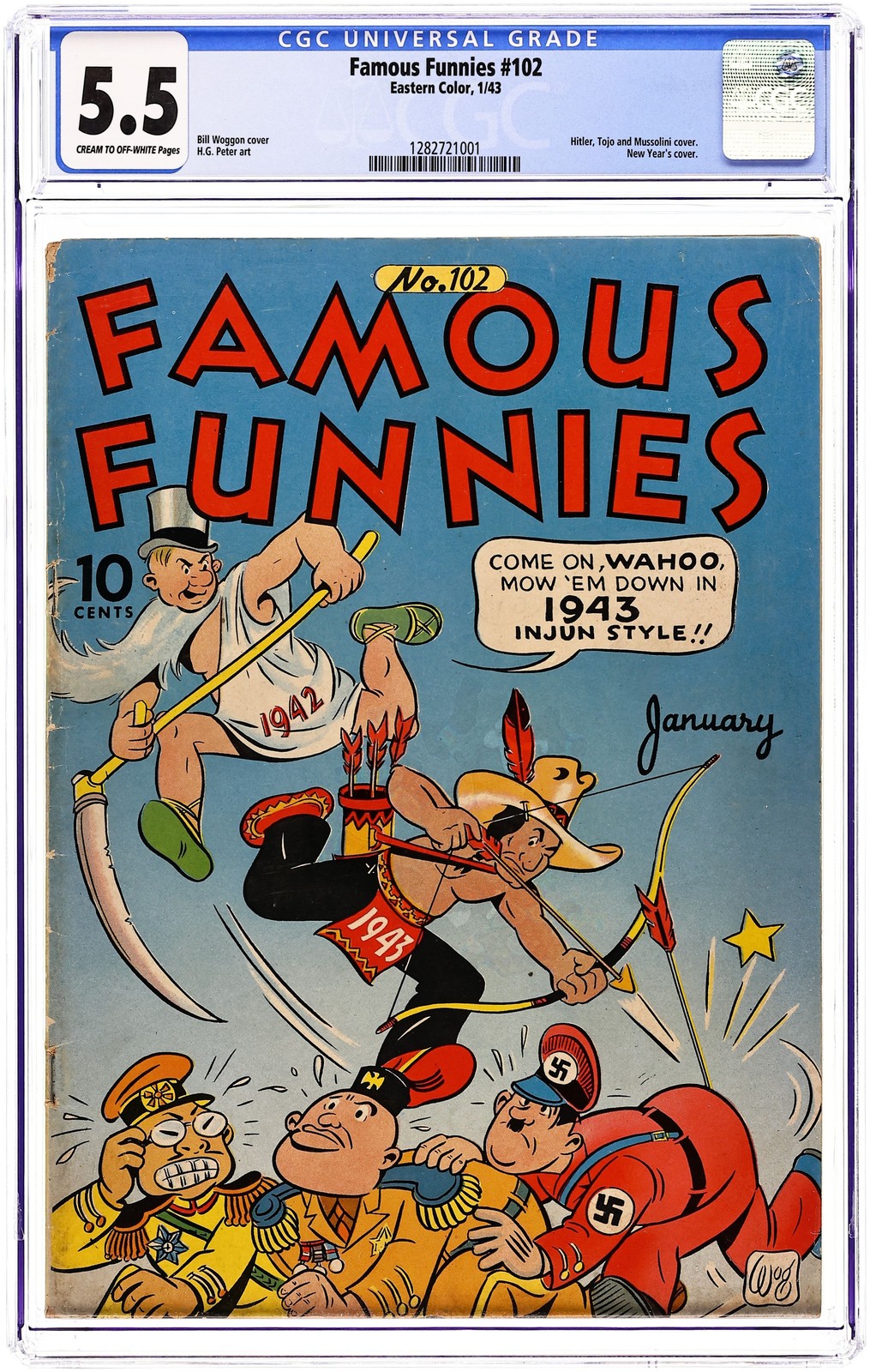 Funnies famosi #102 CGC 5.5 1943 1282721001