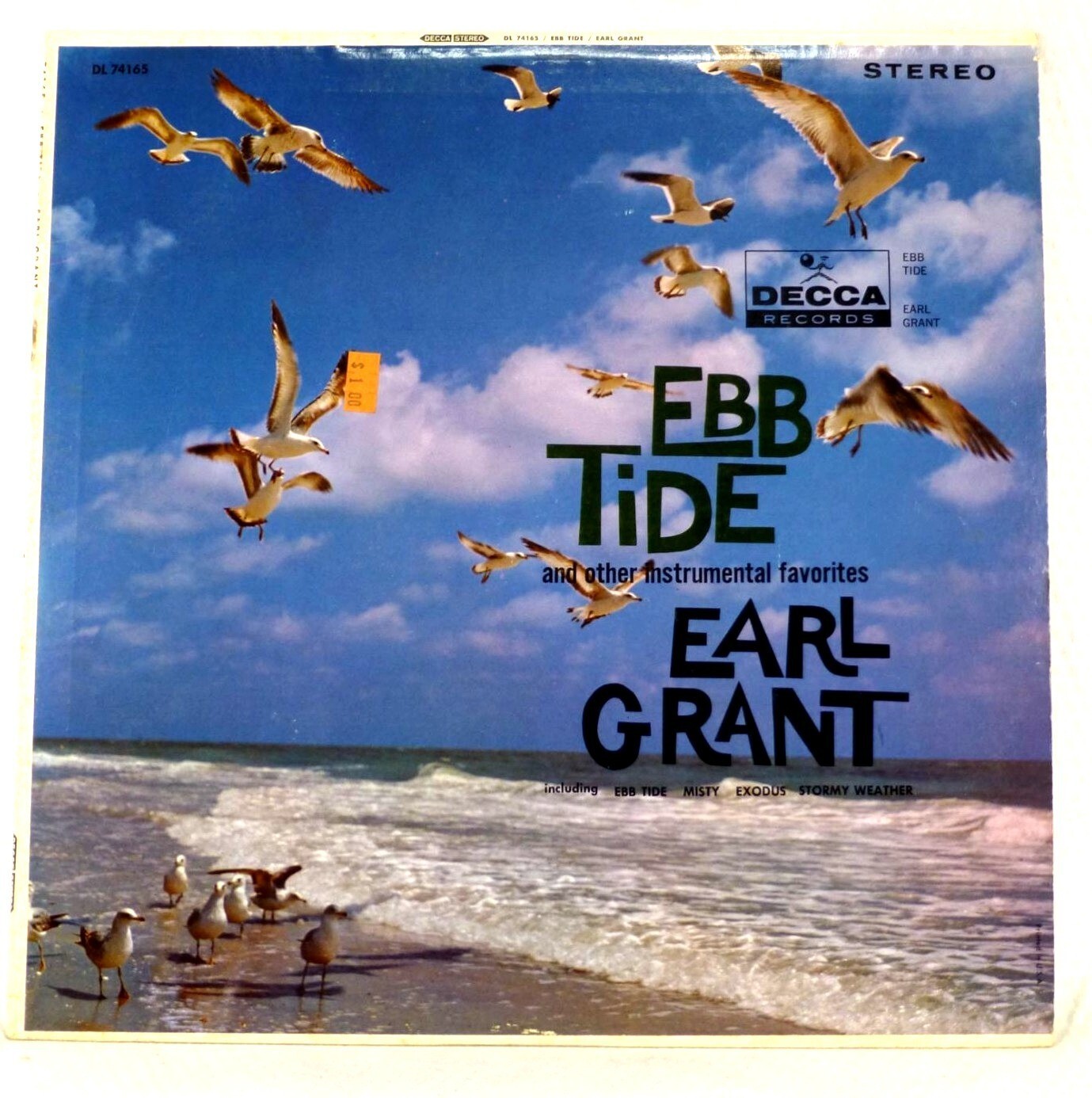 Ebb Tide & Other Instrumental Favorites Vinyl Record By Earl Grant Stereo Decca