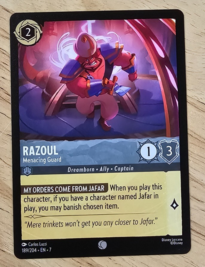 Disney Razoul Menacing Guard Lorcana 189/204 EN-7