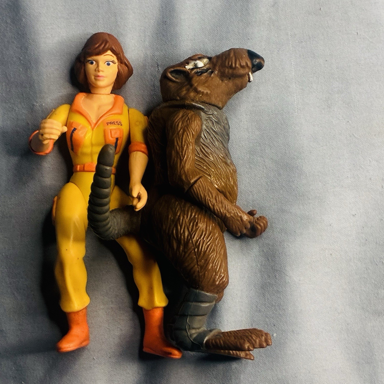 Vintage TMNT April O'Neil e Master Splinter action figure 1988 tartarughe