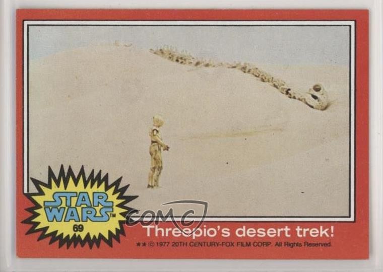 1977 Topps Star Wars C-3PO Threepio's desert trek! #69 0e3