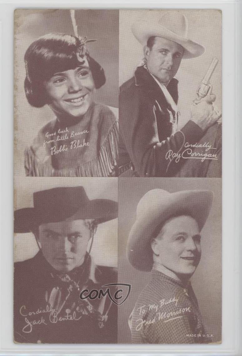 1938 Exhibit Movie Stars 4 contro 1 Made in USA Robert Blake Ray Corrigan #BCBM gr9