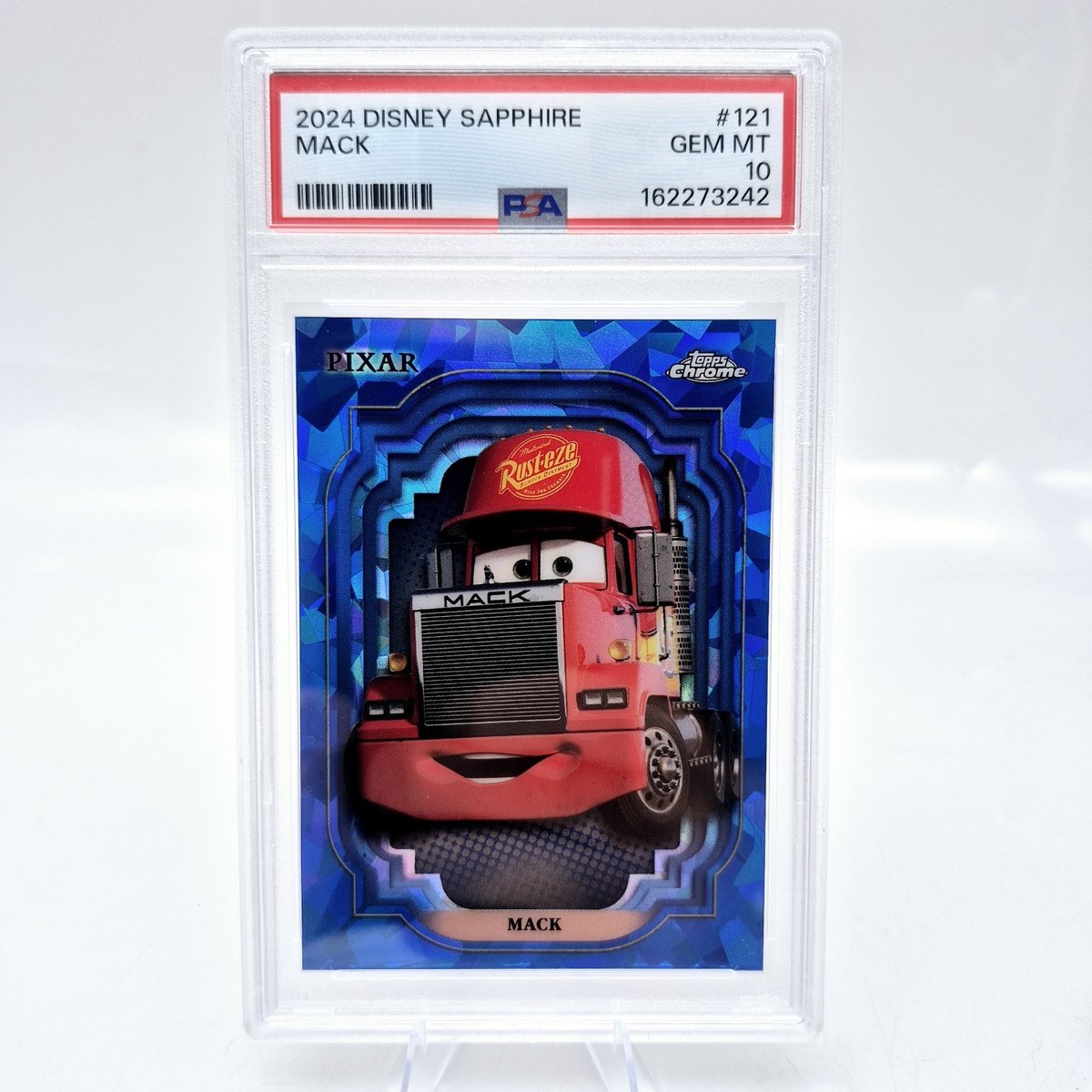 2024 Topps Chrome Disney Sapphire Mack Truck #121 PSA 10 auto blu