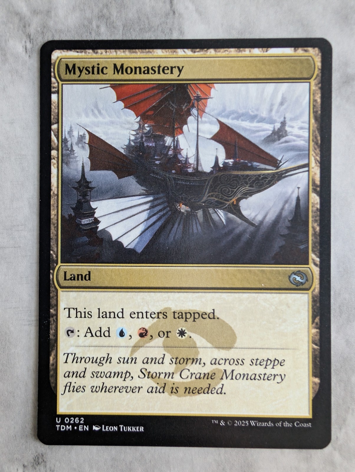 Mystic Monastery | MTG TDM Tarkir Dragonstorm | Jeskai Tri Land Commander | NM