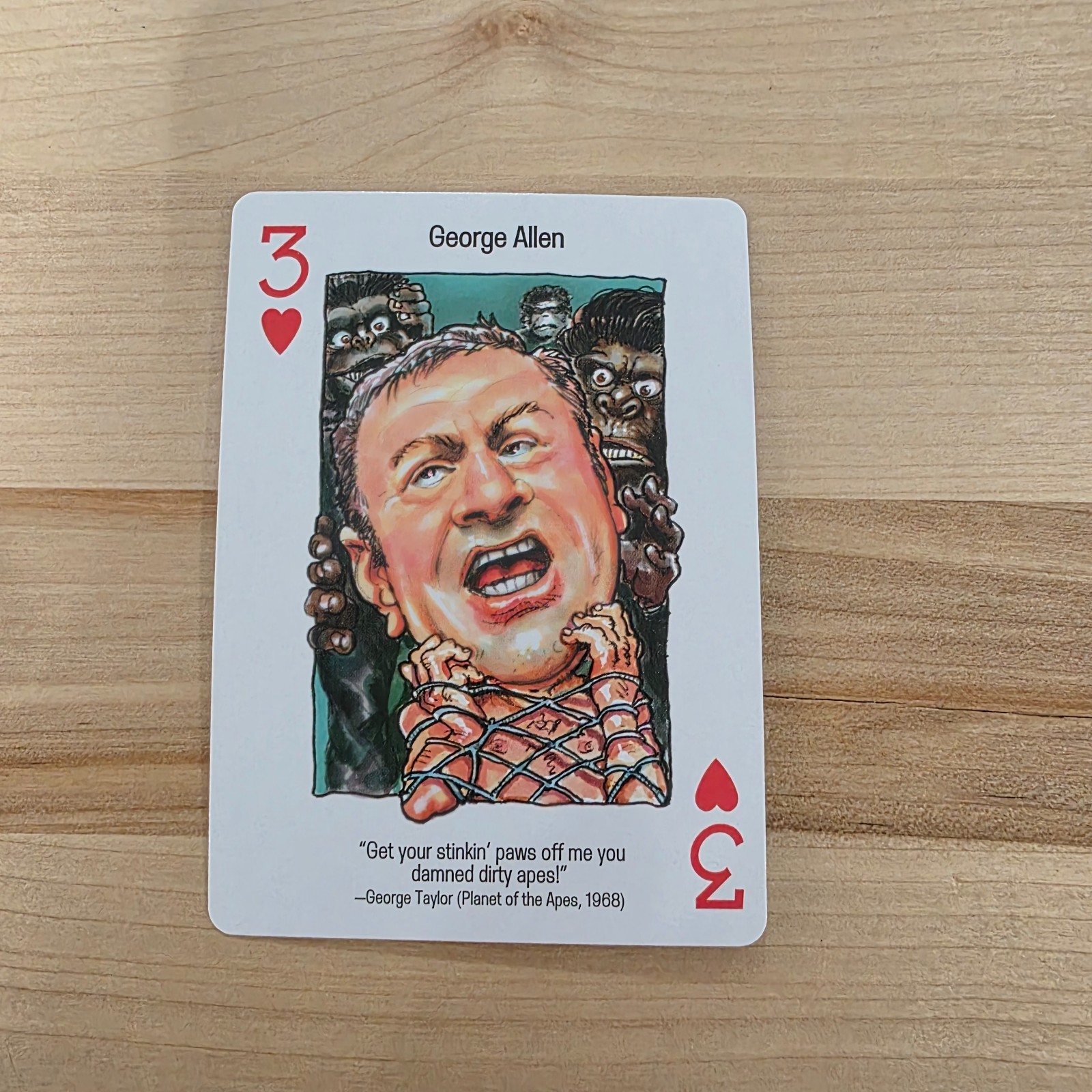 GEORGE ALLEN ~ THREE of HEARTS ~ Politicards '08 - SINGLE