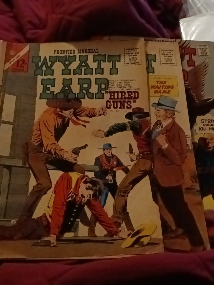 Wyatt Earp Frontier Marshal 51 56 65 Silver Age Charlton lotto fumetti set funzionante...