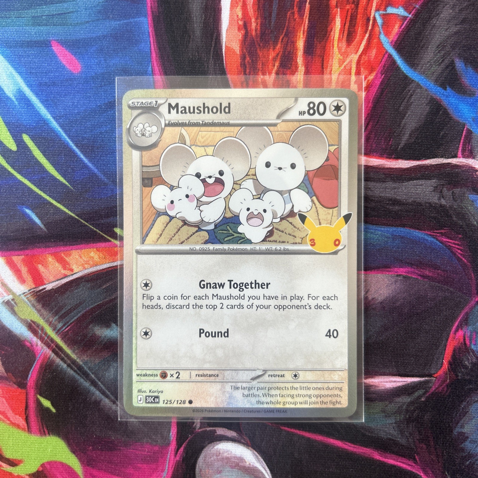 Maushold 125/128 Common Holo - ME: 30th Celebration Pokemon TCG NM