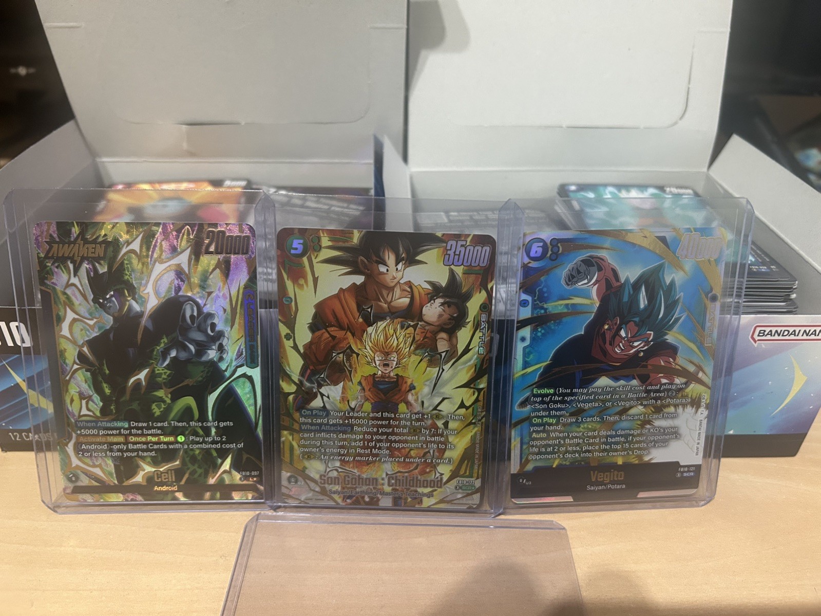 Lotto DragonBall FB10-122 SCR* GOHAN ALT + FB10-097 LEADER CELL  500+ CARDS  