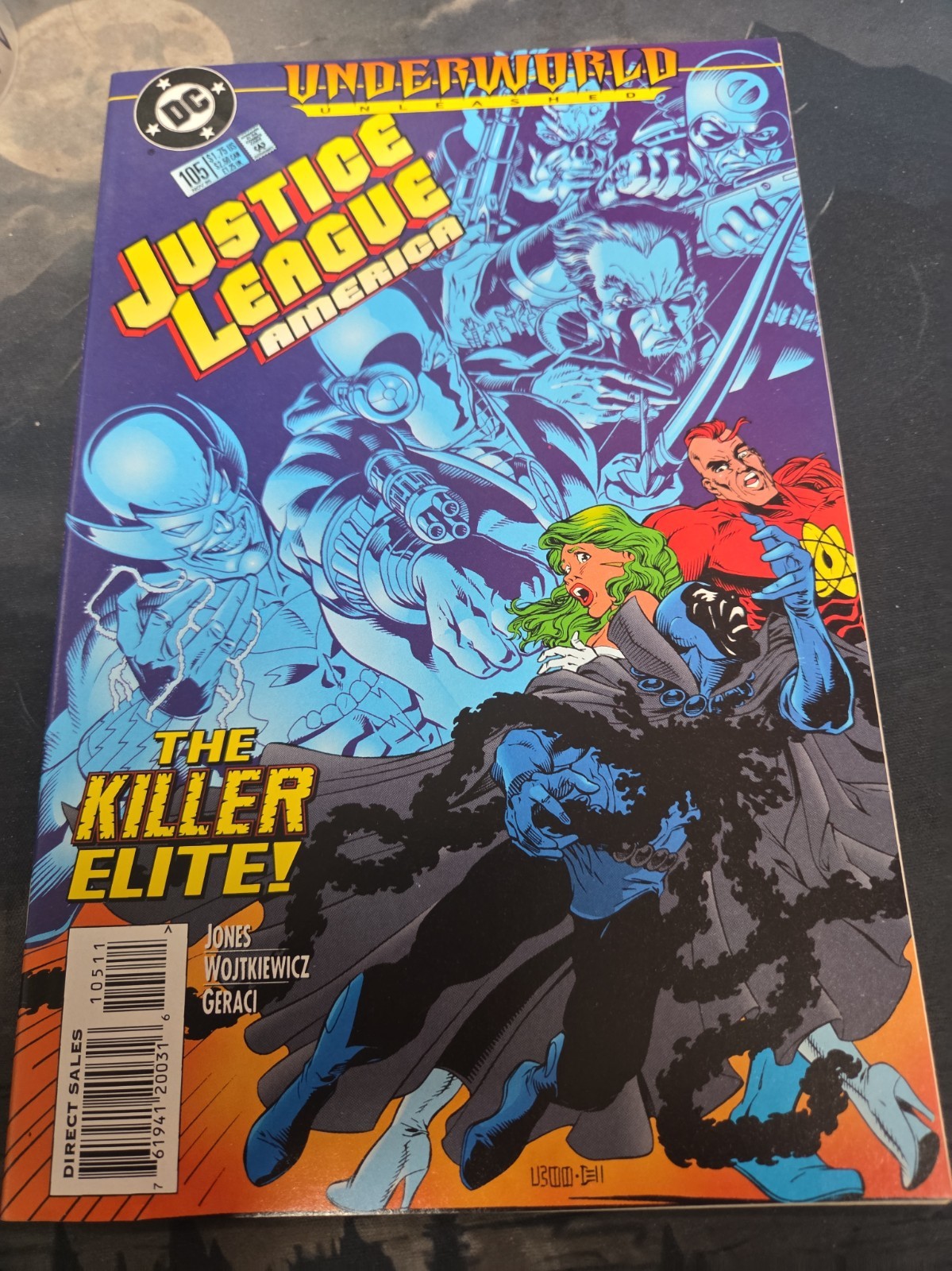 Justice League America #105 1995 DC Comics Underworld. Colpo morto. 
