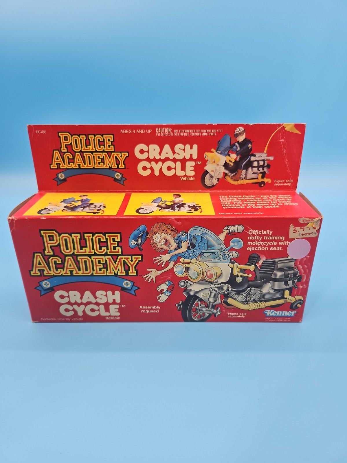 1989 KENNER POLICE ACADEMY CRASH CYCLE BRAND NEW IN PACKAGE BOX HAS WEAR 