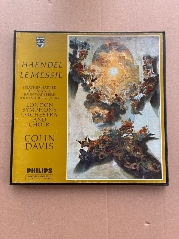 Coffret vinyle Haendel Le Messie Colin Davis Philips 3 LP