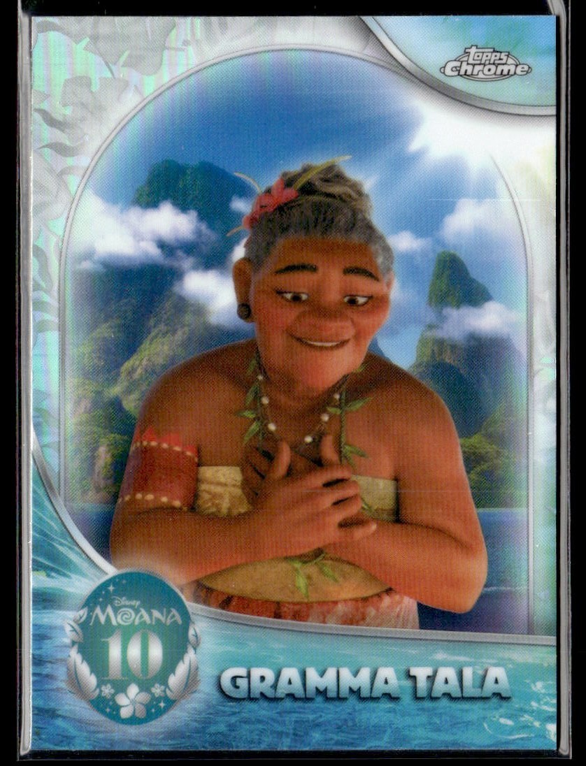 2026 Topps Chrome Disney Gramma Tala Rifrattore #MN-4 Moana 10° Anniversario