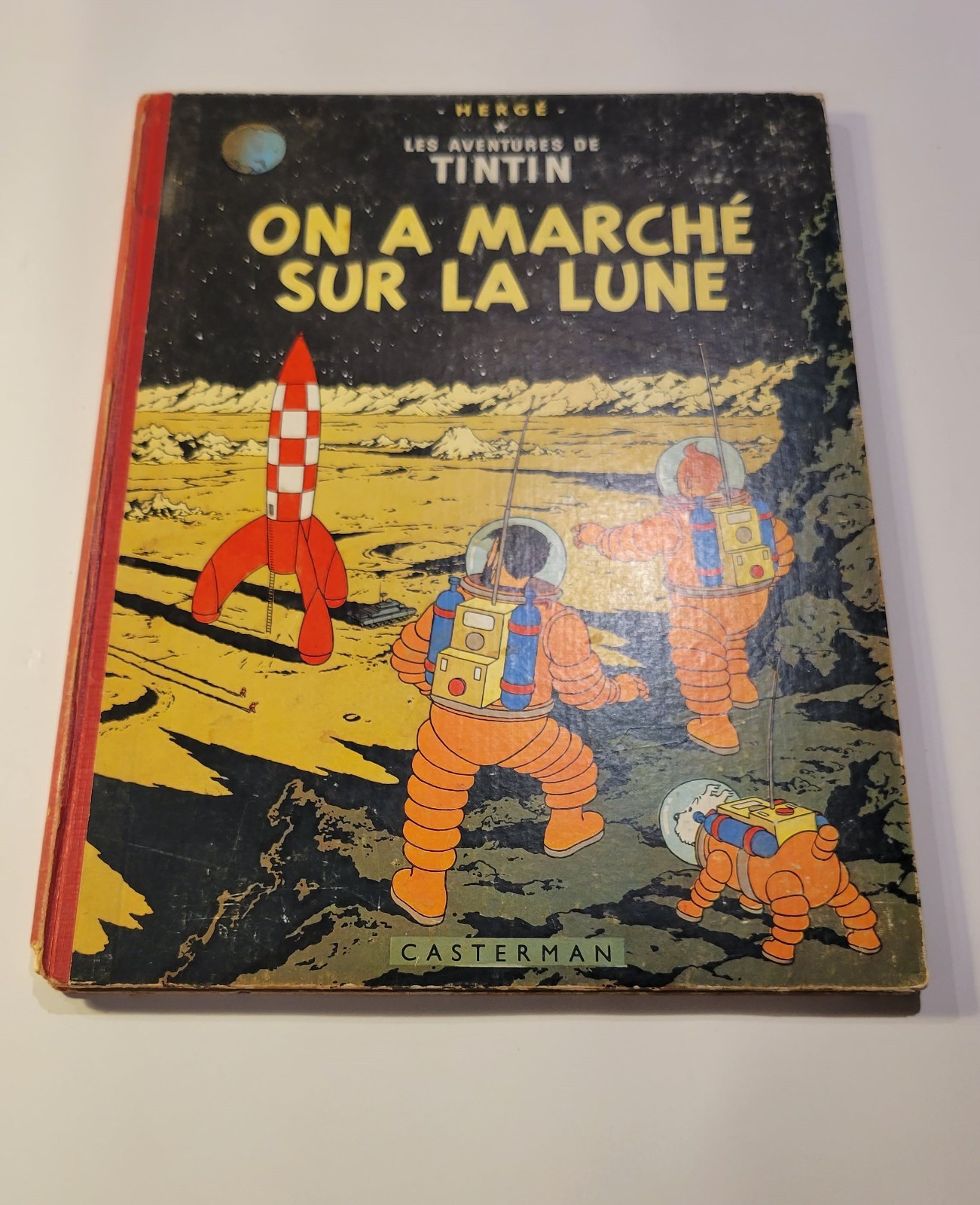 Hergé / Tintin - On a marché su la Lune 4ème plat B24 1958  Casterman Bon état