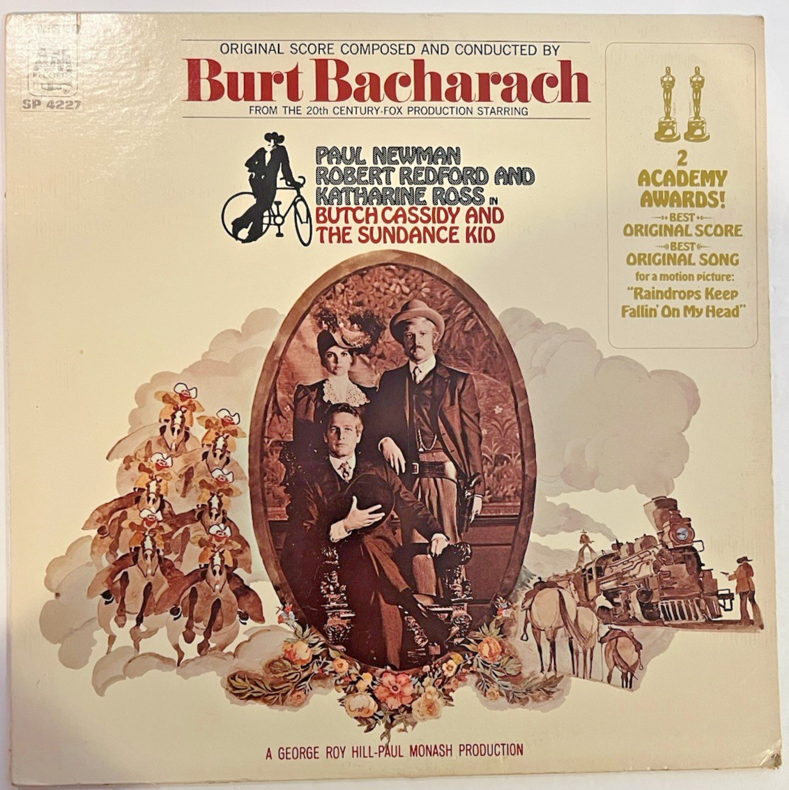 Butch Cassidy And The Sundance Kid Soundtrack LP Vinyl AM Records SP 4227 VG/G+