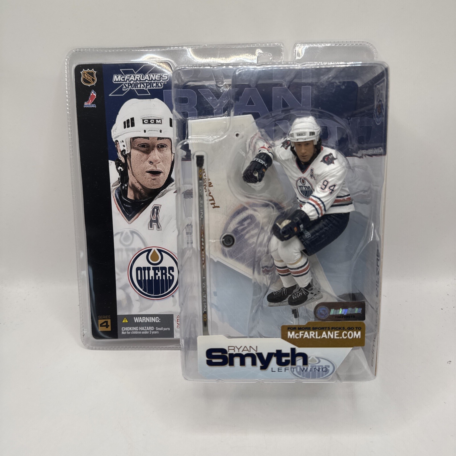 Modellino Mcfarlane Toys Nhl Sports Picks serie 4 Ryan Smyth maglia bianca