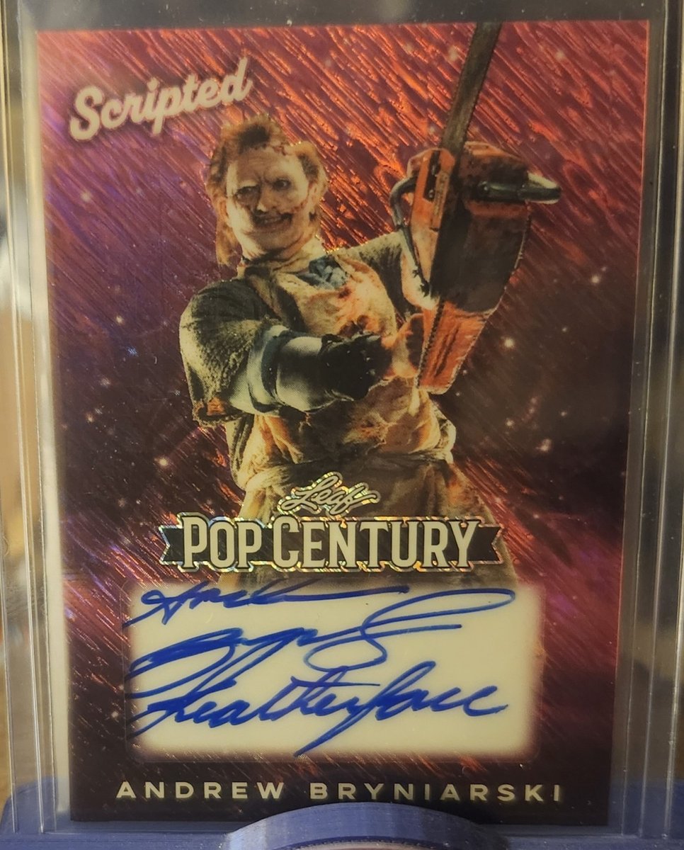 2026 Foglia Pop Century Andrew Bryniarski Auto Scritta #1/1 Scritta Leatherface