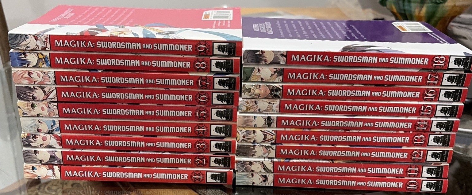 Magika Spadaccino ed Evocatore Volumi 1-18 Mihara MonRin Inglese-1° Set Stampa