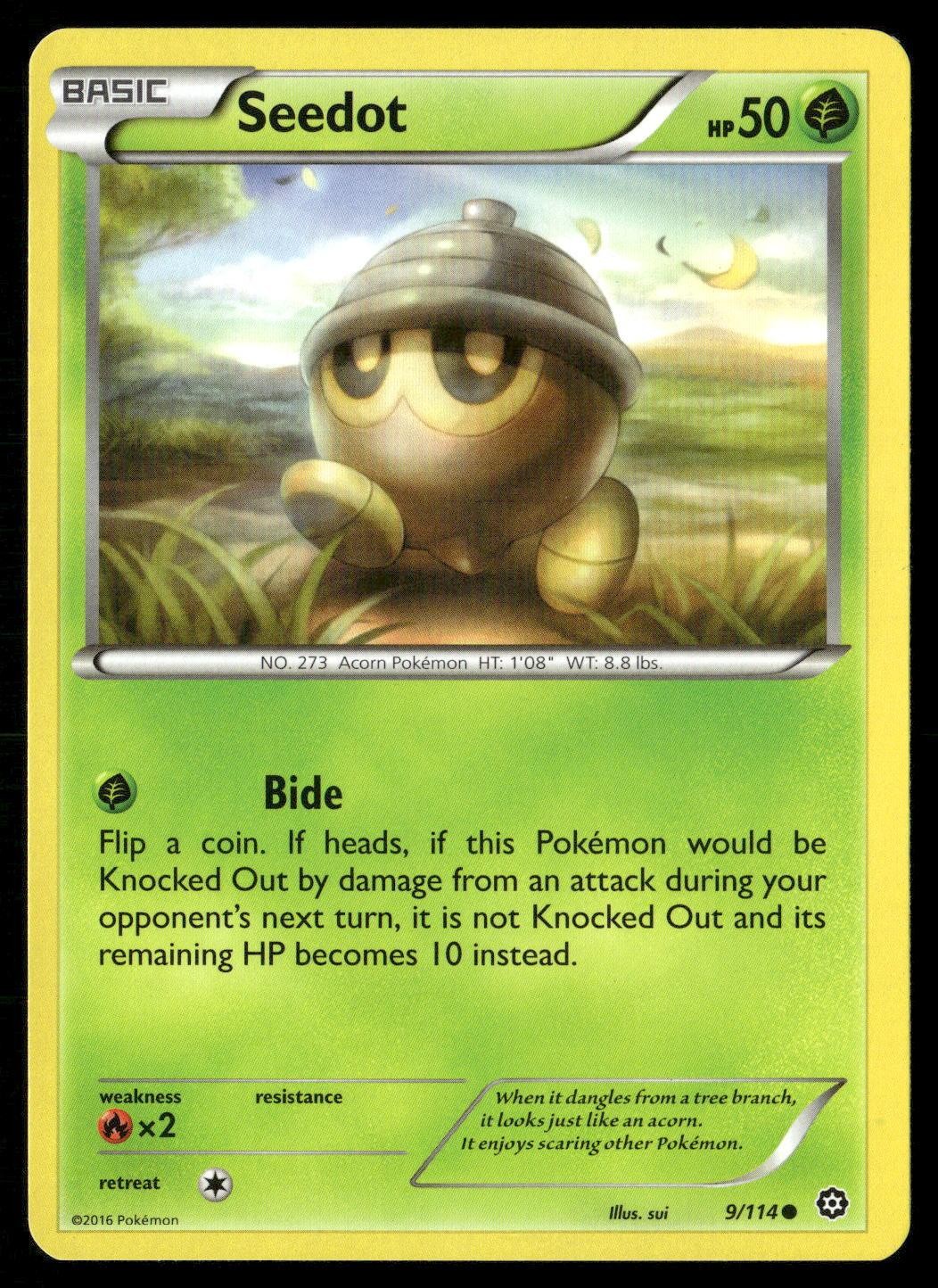 Pokemon Seedot 9/114 comune assedio a vapore giocato poco