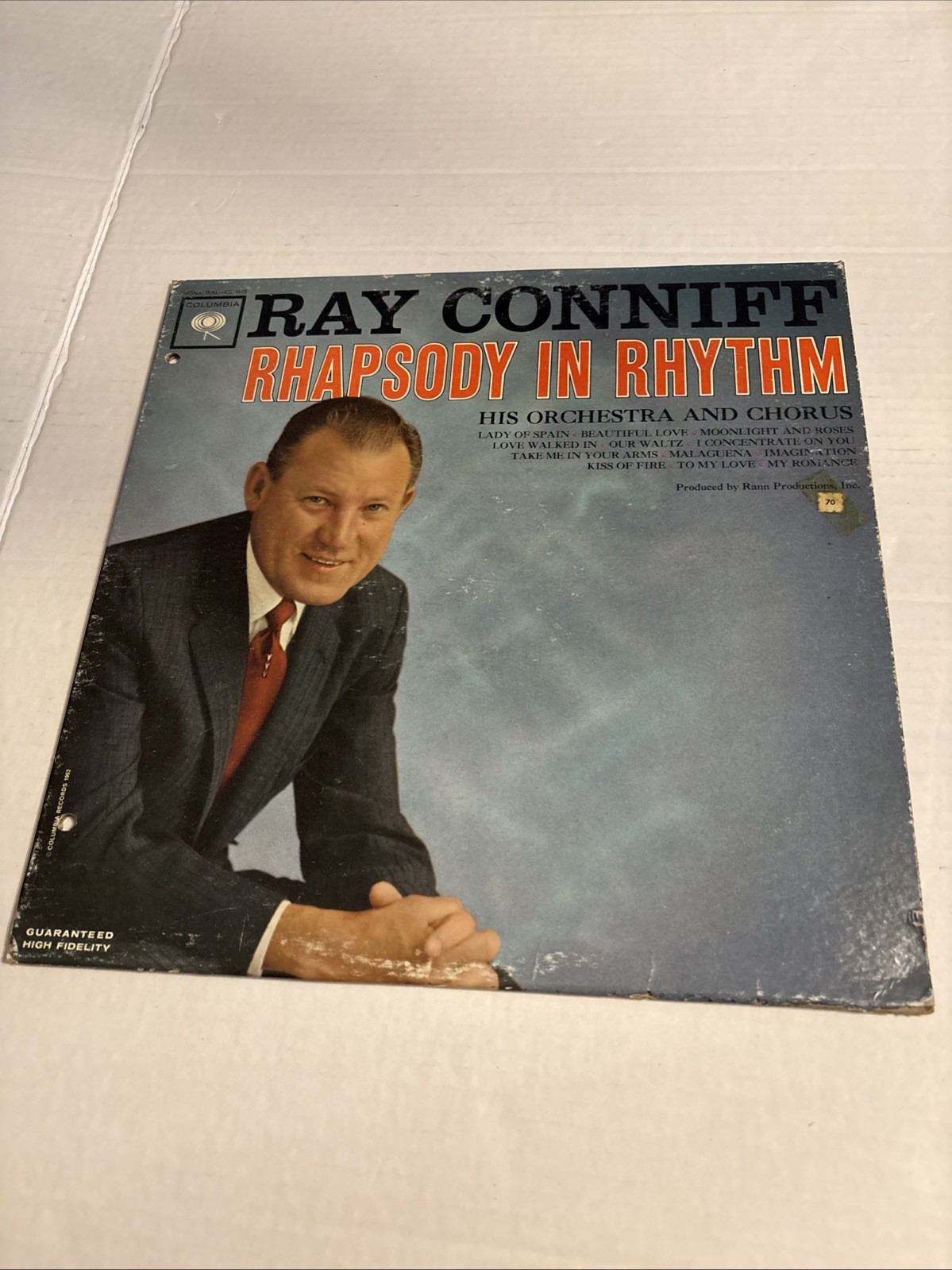 Ray Conniff Rhapsody In Rhythm Vinyl Album/LP/Record CL-1878