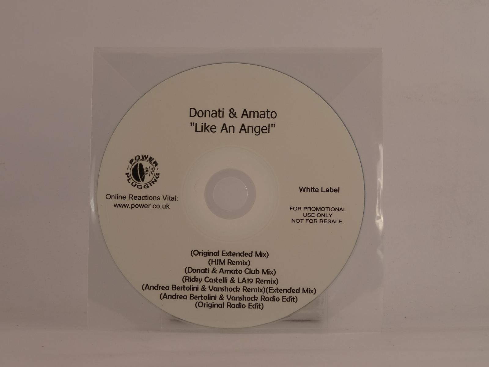 DONATI AND AMATO LIKE AND ANGEL (E97) 8 Track Promo CD Single including Plastic 