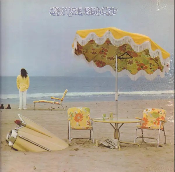LP Neil Young On The Beach 1ST US, NO WARNER LOGO IN RIM TEXT, CAT# IN RUNOUT